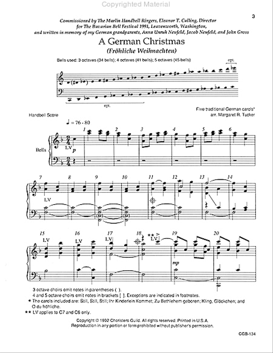 A German Christmas (Handbell Score)
