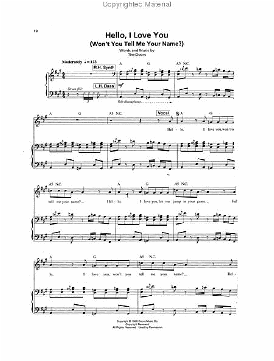 The Doors The Doors Piano scores gallery preview page 3