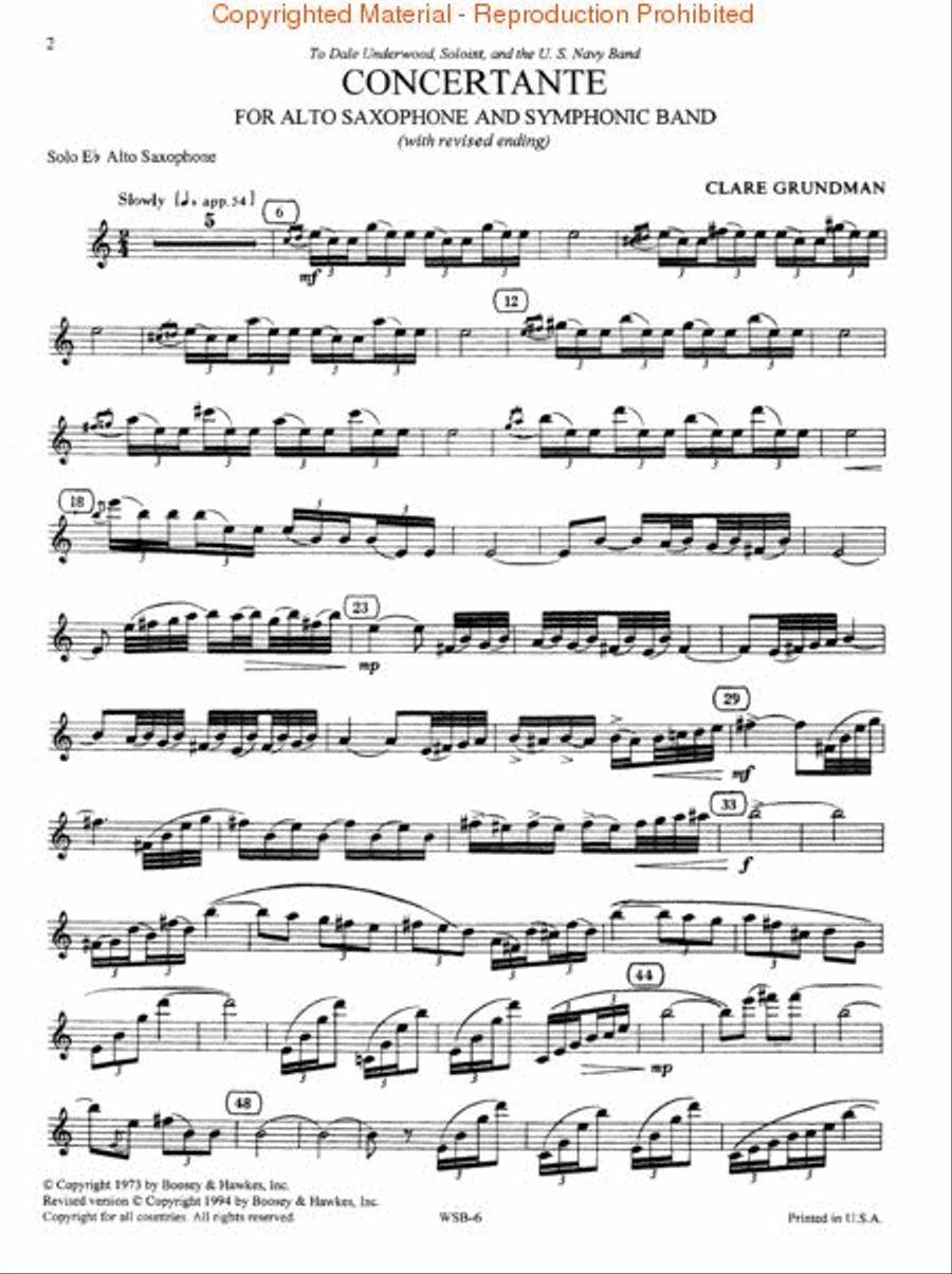 ...concertante...Op. 42 (2003) Alto Saxophone scores gallery preview page 2
