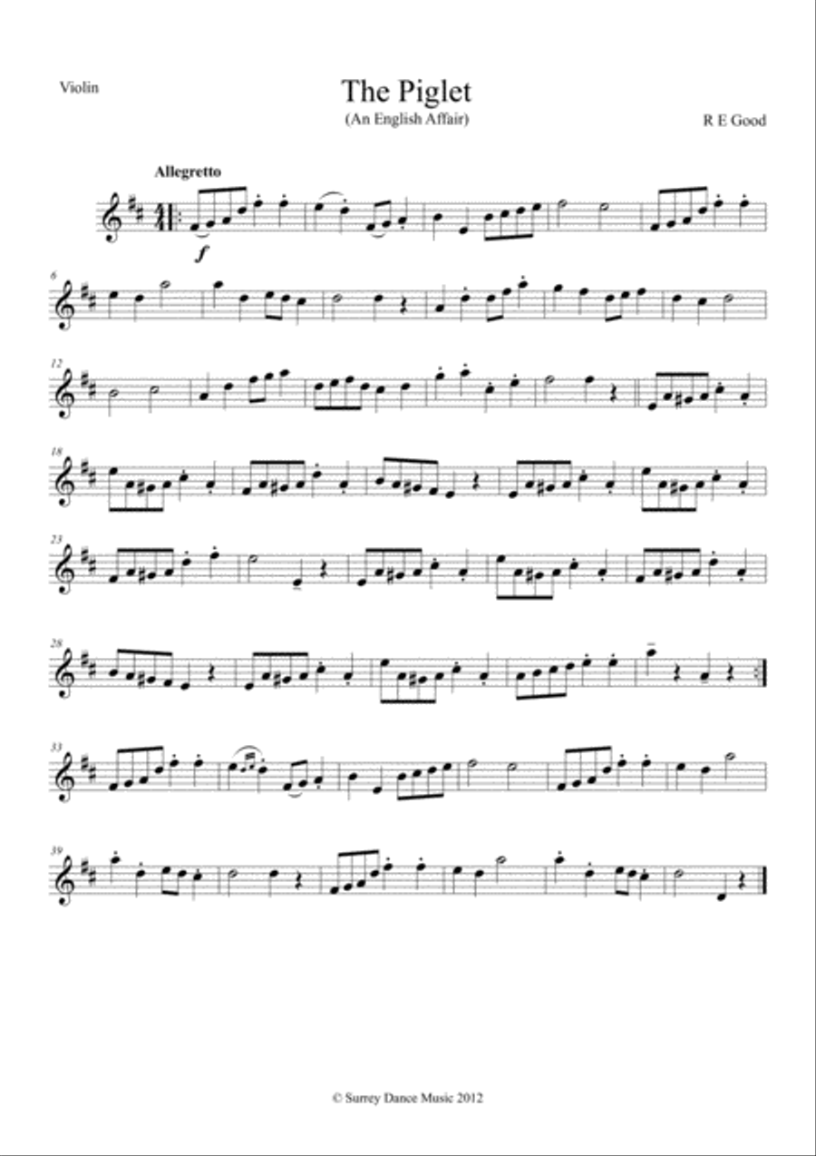The Piglet (An English Affair) String Trio scores gallery preview page 3