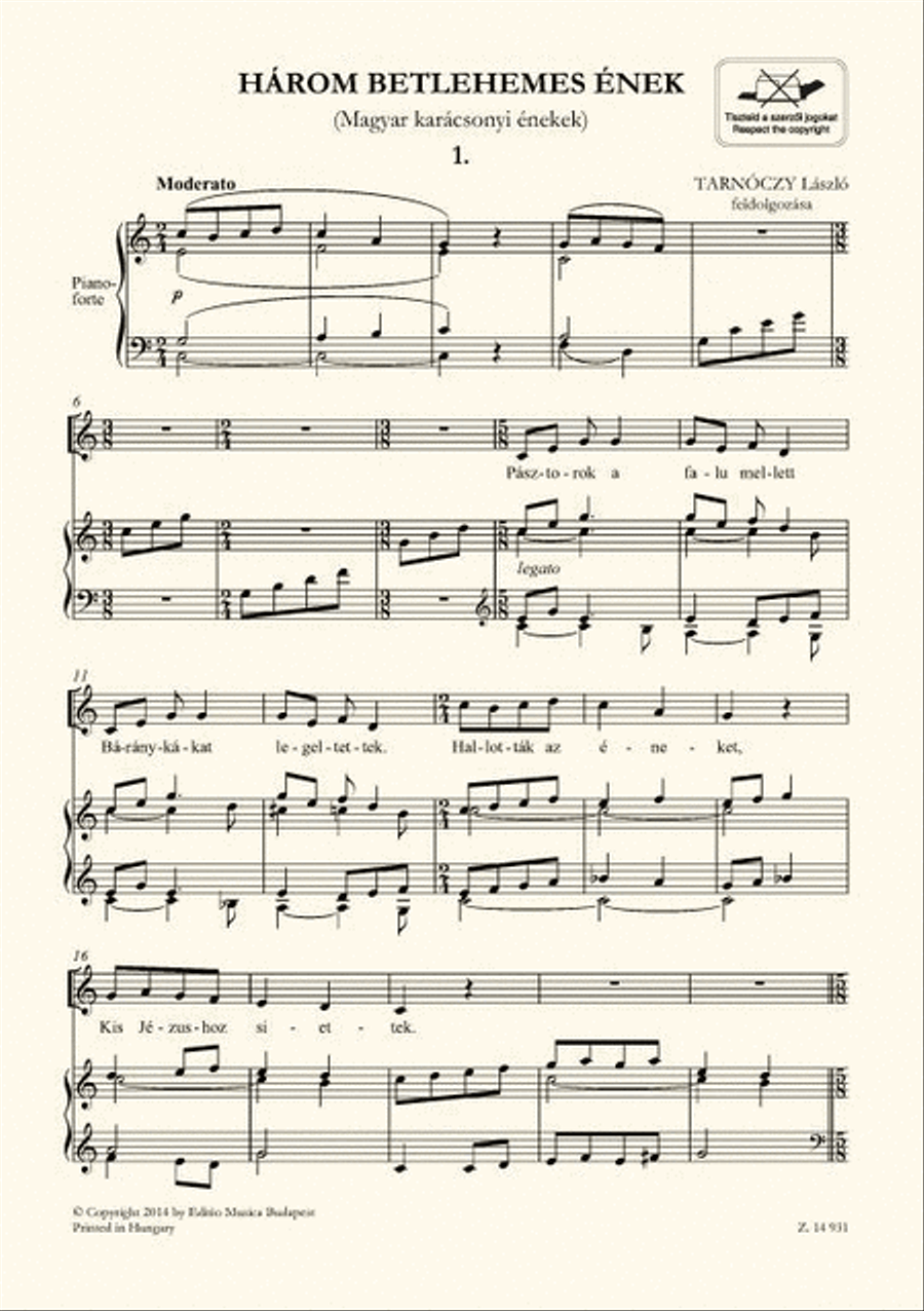 Három betlehemes ének Women's Choir scores gallery preview page 2
