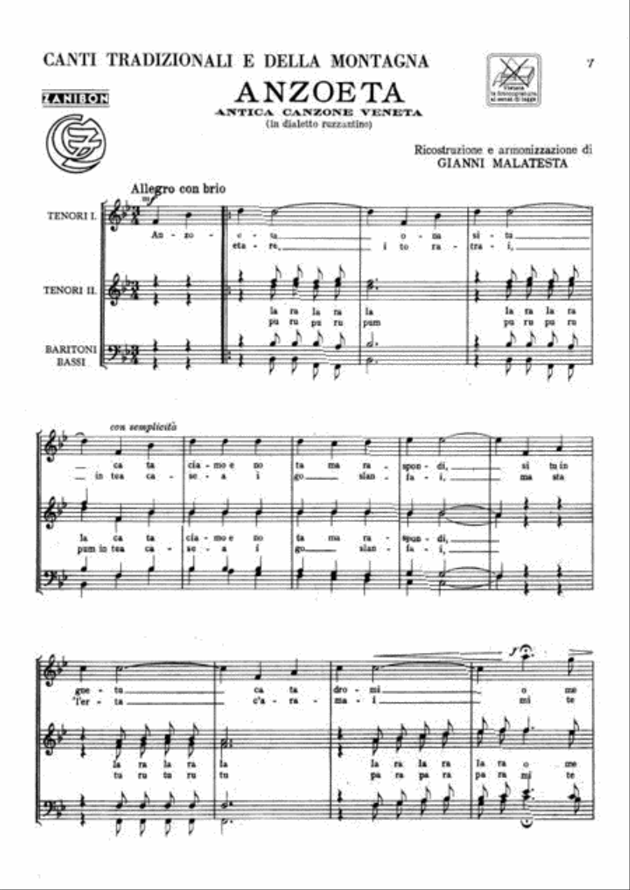 Su In Montagna (130 Composizioni Corali) A Cappella scores gallery preview page 2
