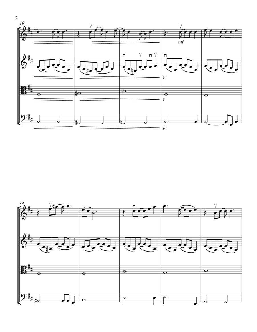 Your Song String Quartet scores gallery preview page 2