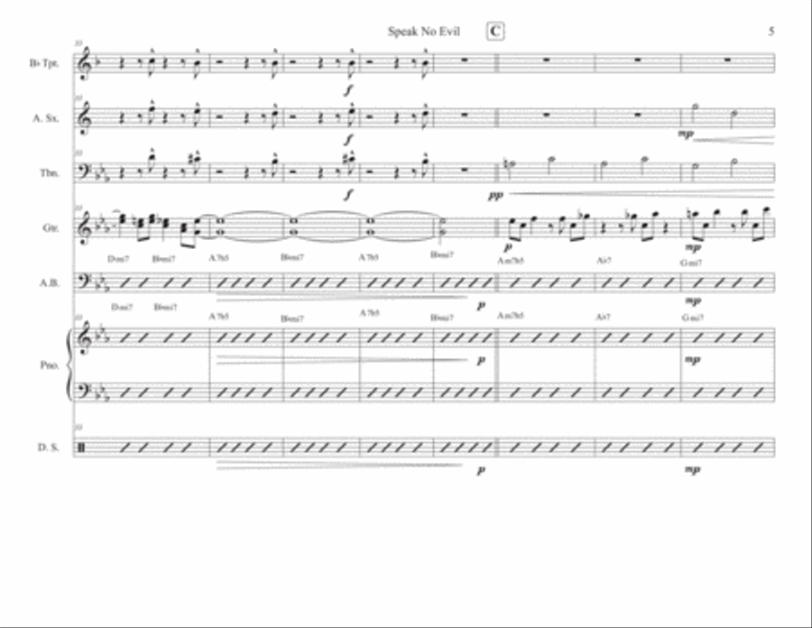 Speak No Evil Large Ensemble scores gallery preview page 5