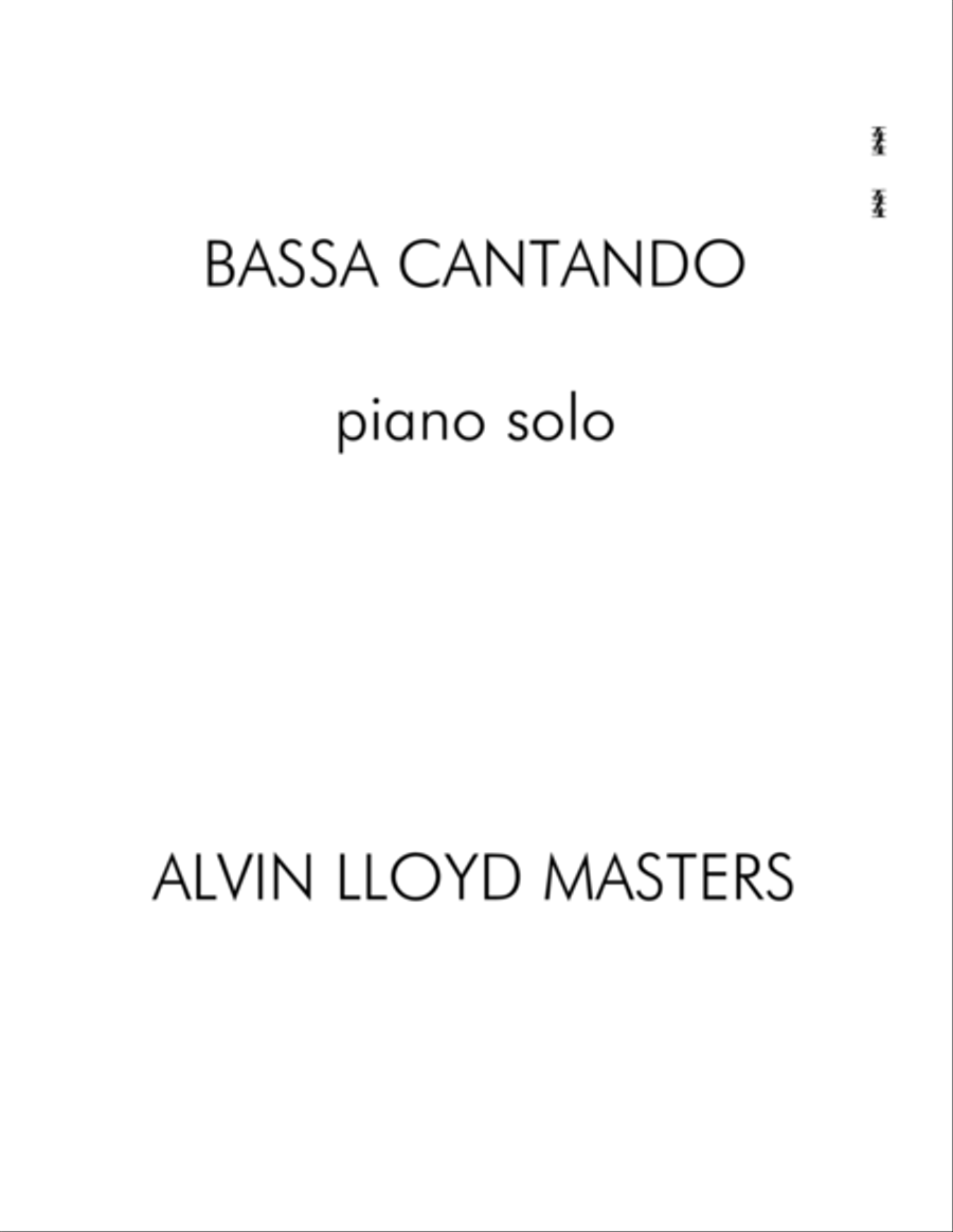 BASSA CON CANTANDO Piano Solo scores gallery preview page 1