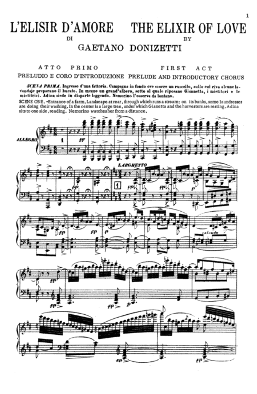 The Elixir of Love (L'Elisir D'Amore) Voice scores gallery preview page 8