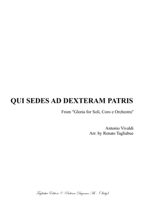 Book cover for QUI SEDES AD DEXTERAM PATRIS - From "Gloria - RV 589 - Vivaldi" - For Alto and Piano/Organ