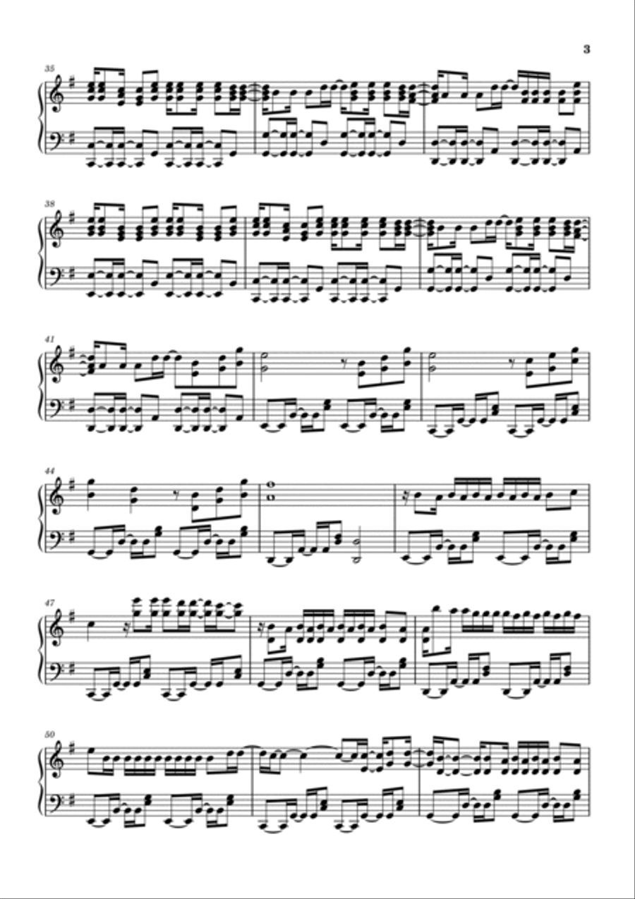 Bailando Piano Solo scores gallery preview page 3