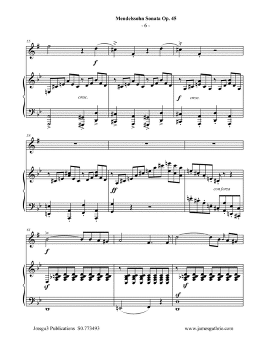 Mendelssohn: Sonata Op. 45 for Baritone Sax & Piano image number null