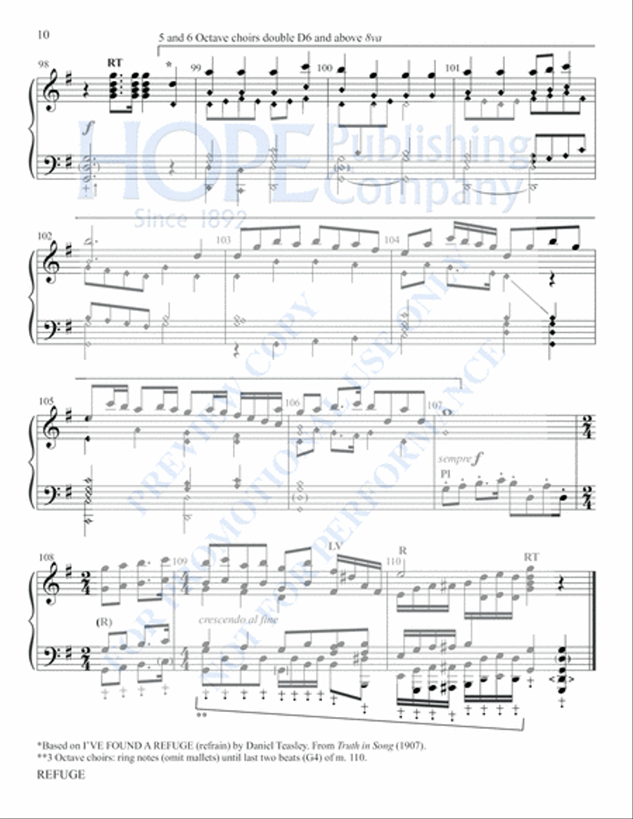 Refuge Handbell Choir scores gallery preview page 11