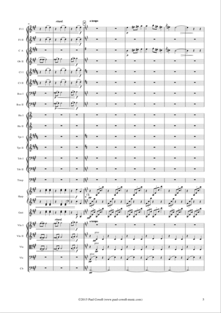 GRIEG Vals (Waltz) arranged for small orchestra Chamber Orchestra scores gallery preview page 6