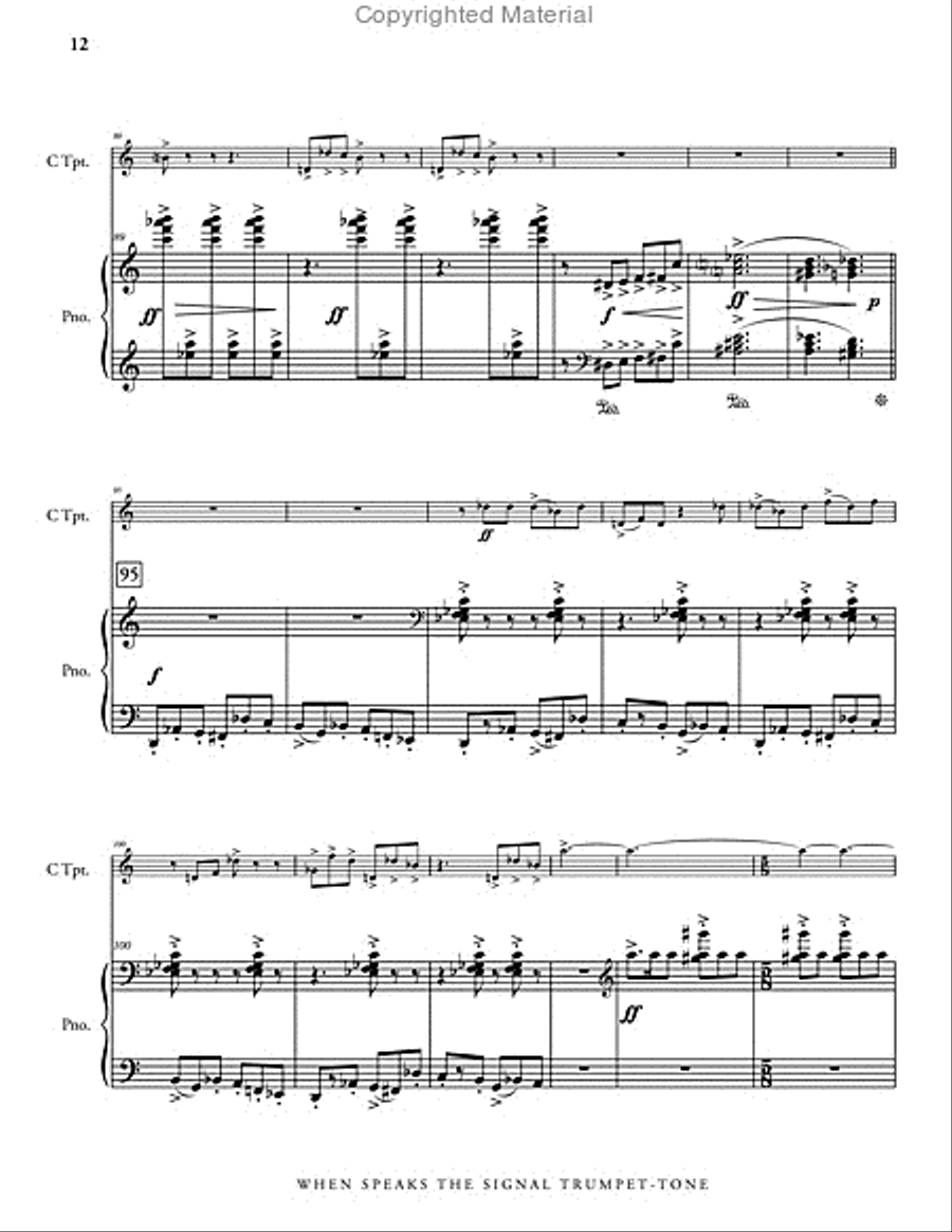 When Speaks the Signal-Trumpet Tone (piano reduction) Flugelhorn scores gallery preview page 13