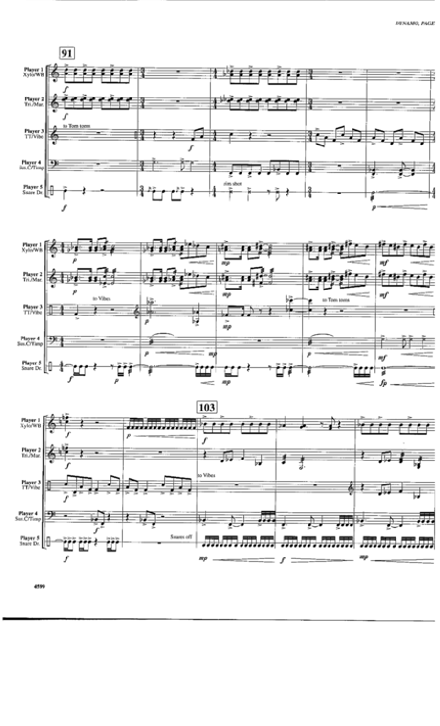 Dynamo Percussion Ensemble scores gallery preview page 8