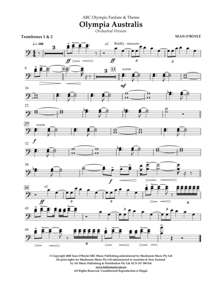 Olympia Australis (Orchestra) - Trombone 1,2