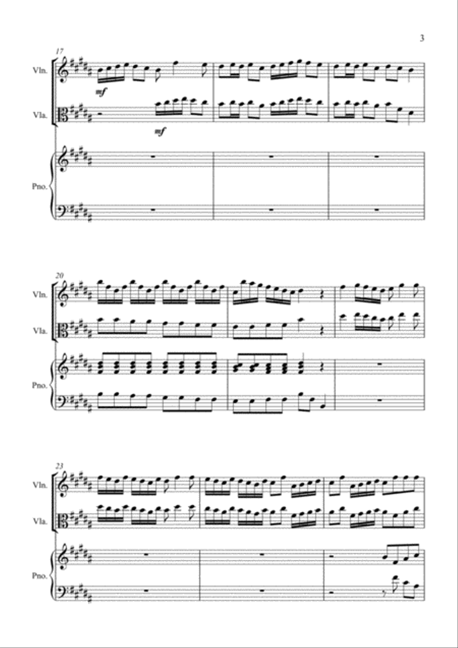 Arrival of The Queen of Sheba (Handel) String Duet scores gallery preview page 3