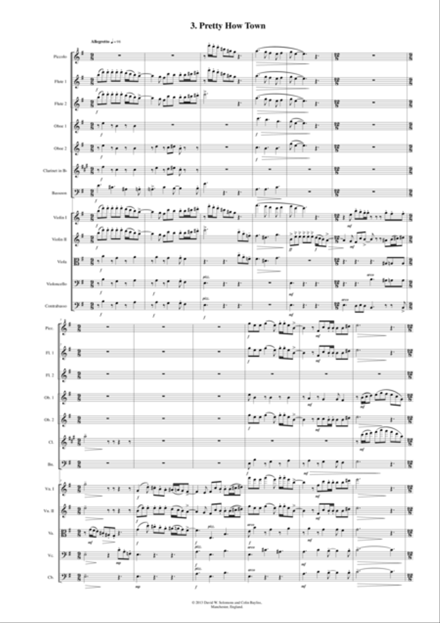 Pretty how town for chamber orchestra Chamber Orchestra scores gallery preview page 1