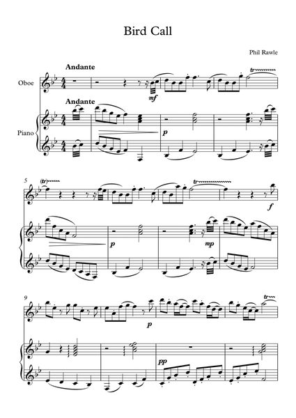 Bird Call - Oboe and Piano image number null