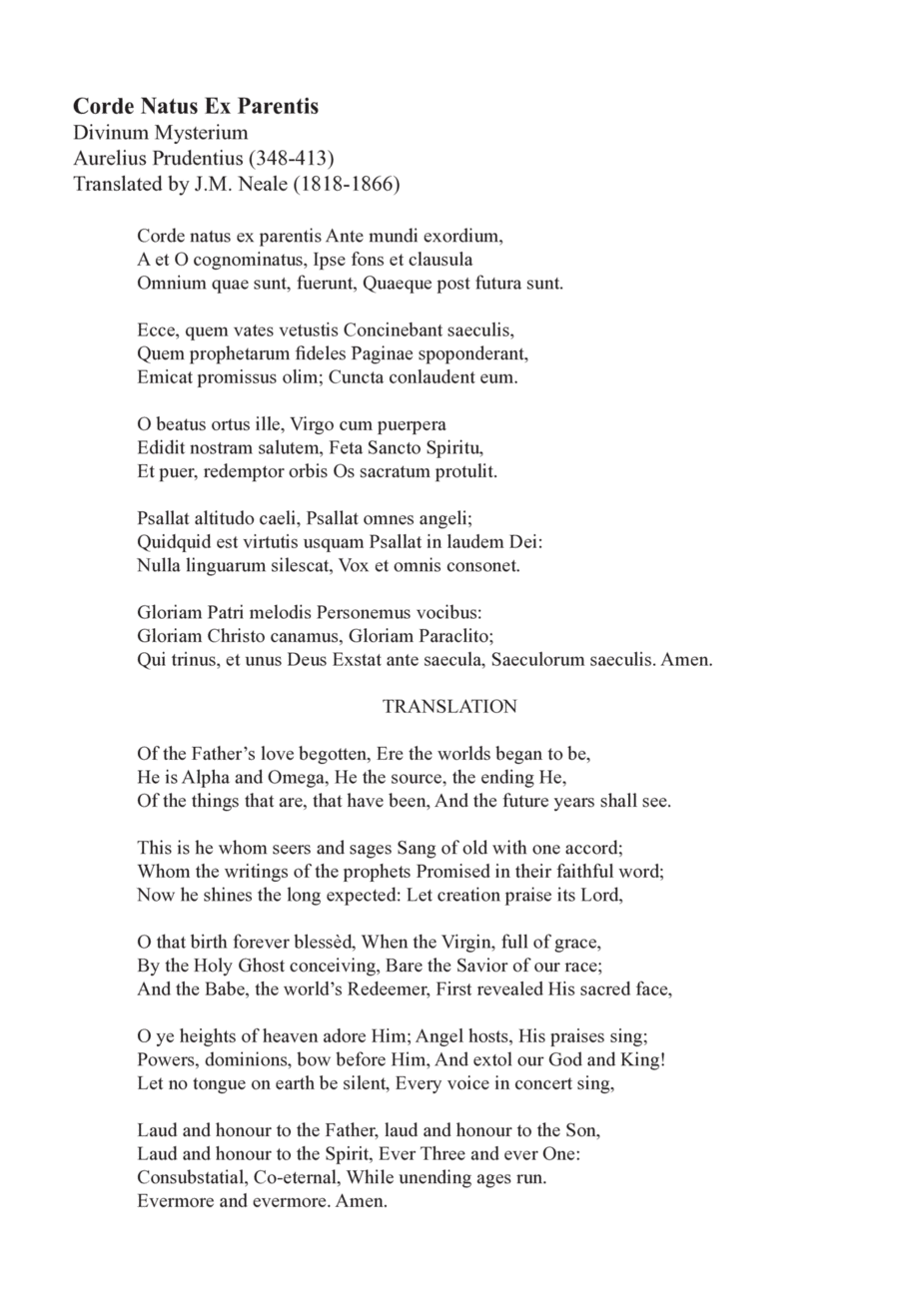 Corde Natus Ex Parentis 4-Part scores gallery preview page 1
