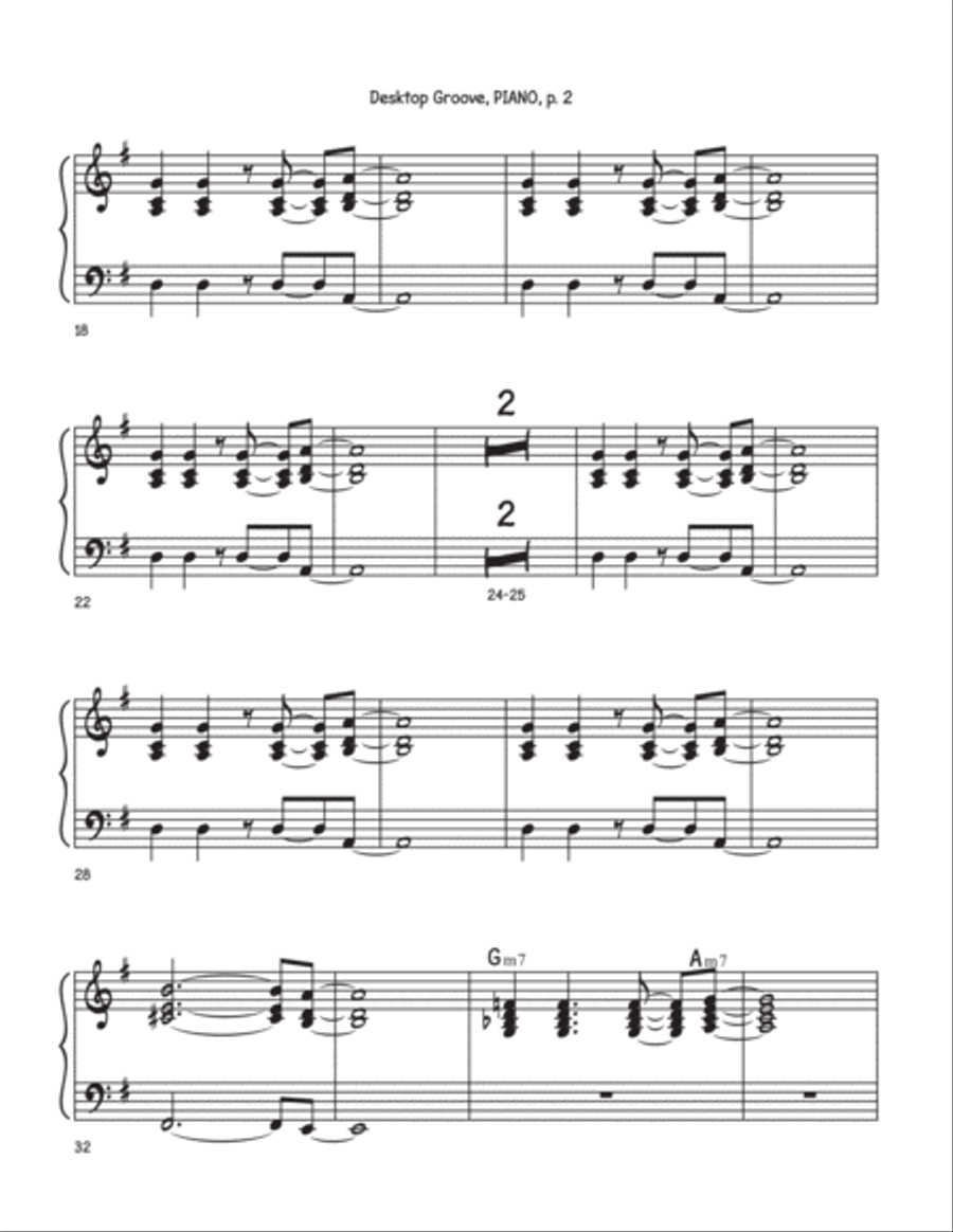 Desktop Grove for big band piano Jazz Ensemble scores gallery preview page 2