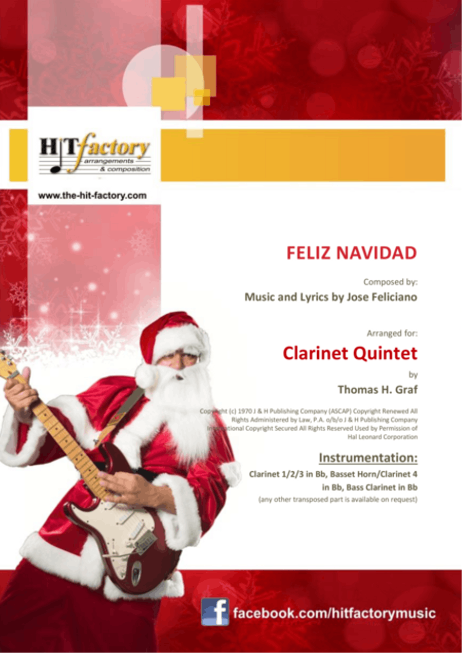 Feliz Navidad Woodwind Ensemble scores gallery preview page 1