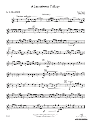 A Jamestown Trilogy: 1st B-flat Clarinet