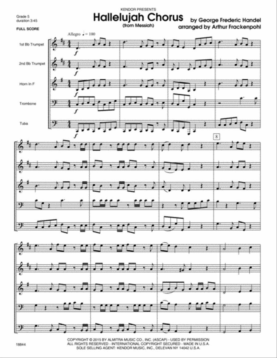 Hallelujah Chorus, The (from 'The Messiah') Choir scores gallery preview page 2
