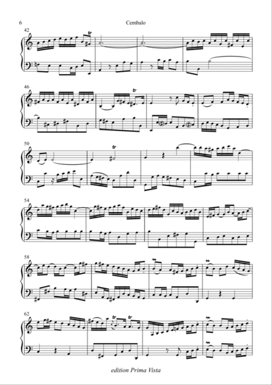 J. S. Bach, Three Sonatas for Alto Recorder & Harpsichord BWV 1027-1029 (harpsichord part) Chamber Music scores gallery preview page 6