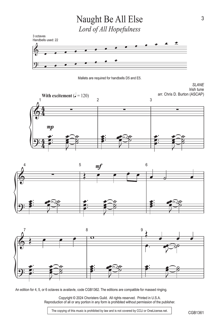 Naught Be All Else (3 octaves) 3-Octaves scores gallery preview page 3