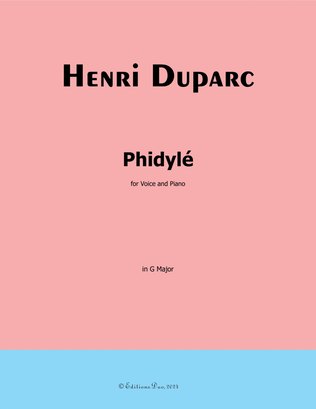 Phidylé, by Henri Duparc, in G Major