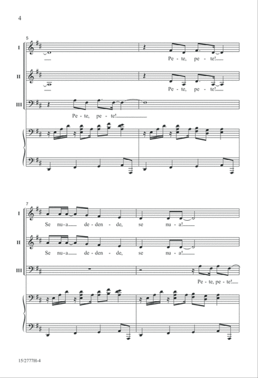 Pete, Pete! 3-Part scores gallery preview page 5