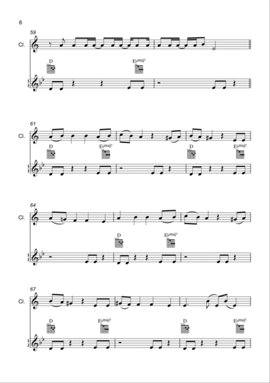 Unholy B-Flat Clarinet scores gallery preview page 6