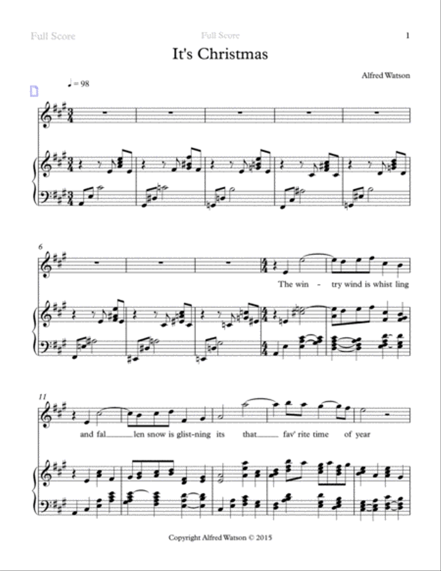 It's Christmas It's Christmas Soprano Voice scores gallery preview page 3