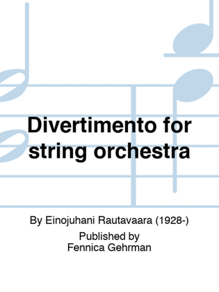 Book cover for Divertimento for string orchestra