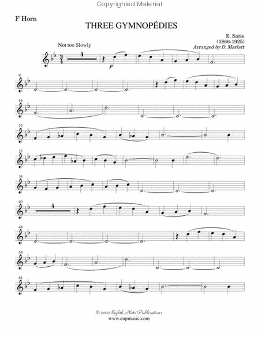 Three Gymnopedies Small Ensemble scores gallery preview page 2