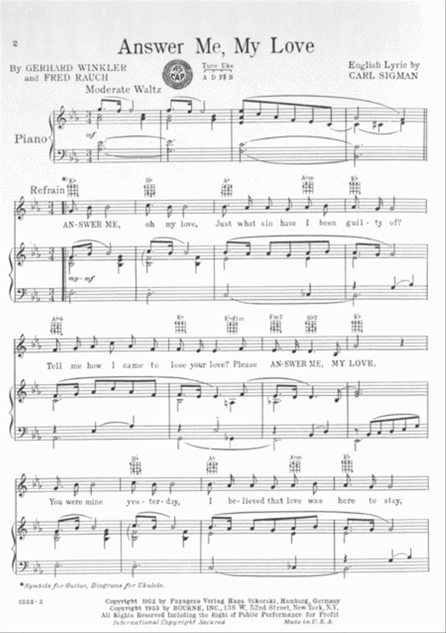 Answer Me, My Love Voice scores gallery preview page 2