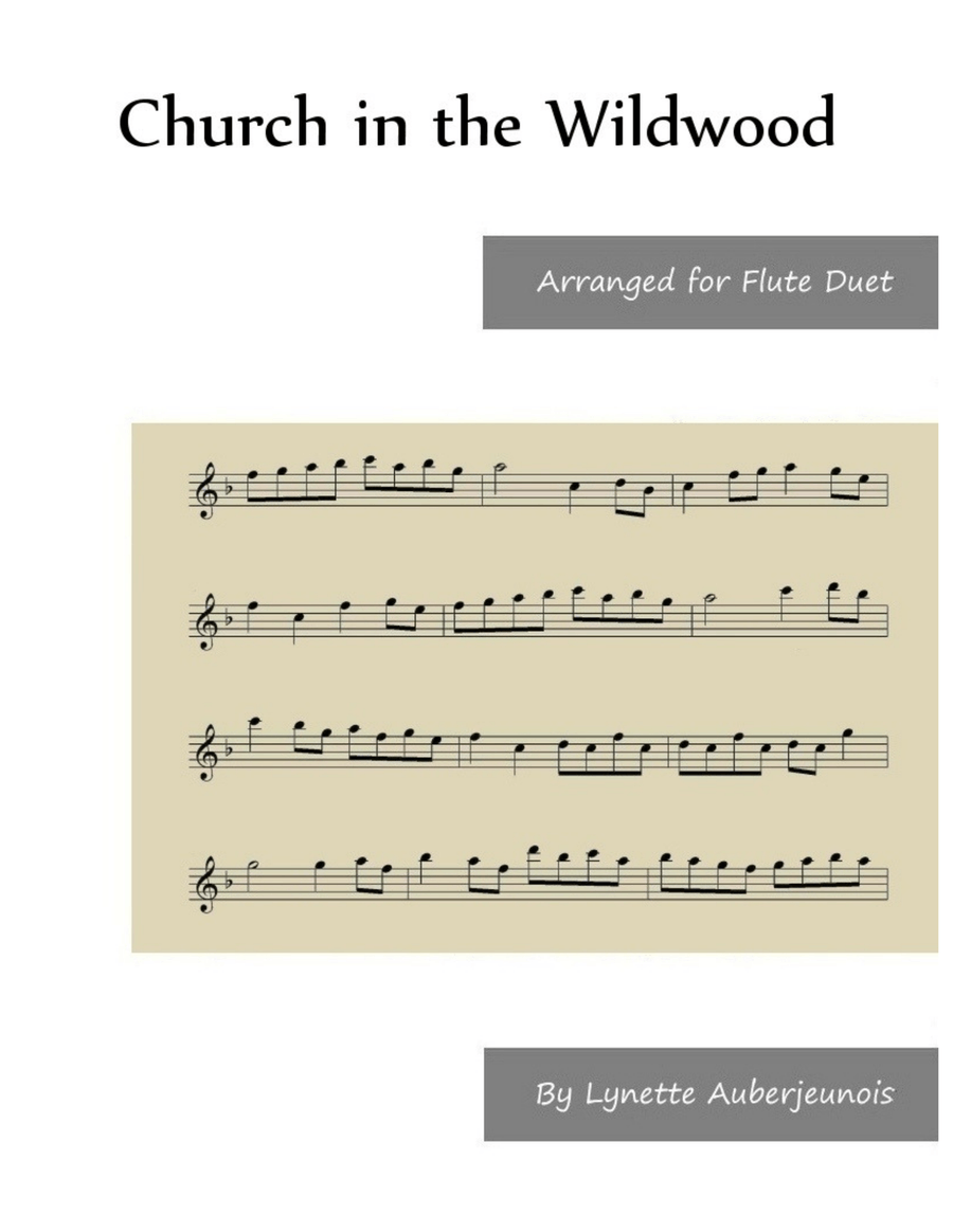 Church in the Wildwood - Flute Duet Flute Duet scores gallery preview page 1