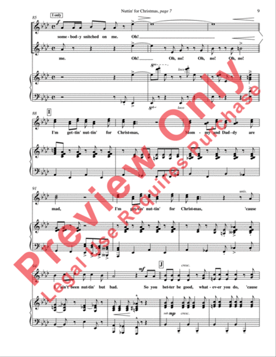 Nuttin' for Christmas Women's Choir scores gallery preview page 9