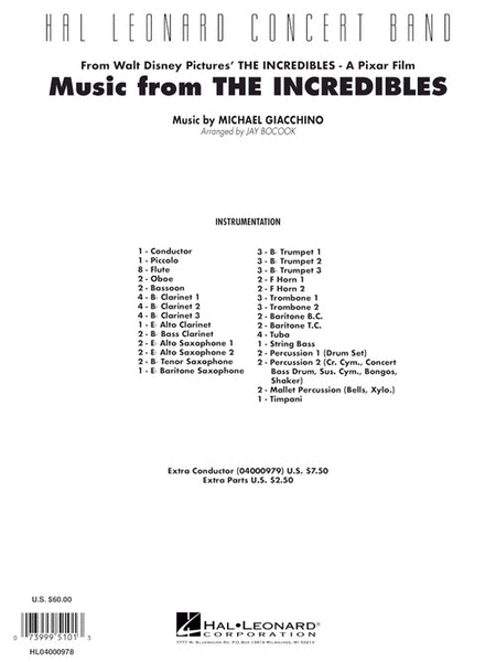 Music from “The Incredibles” image number null