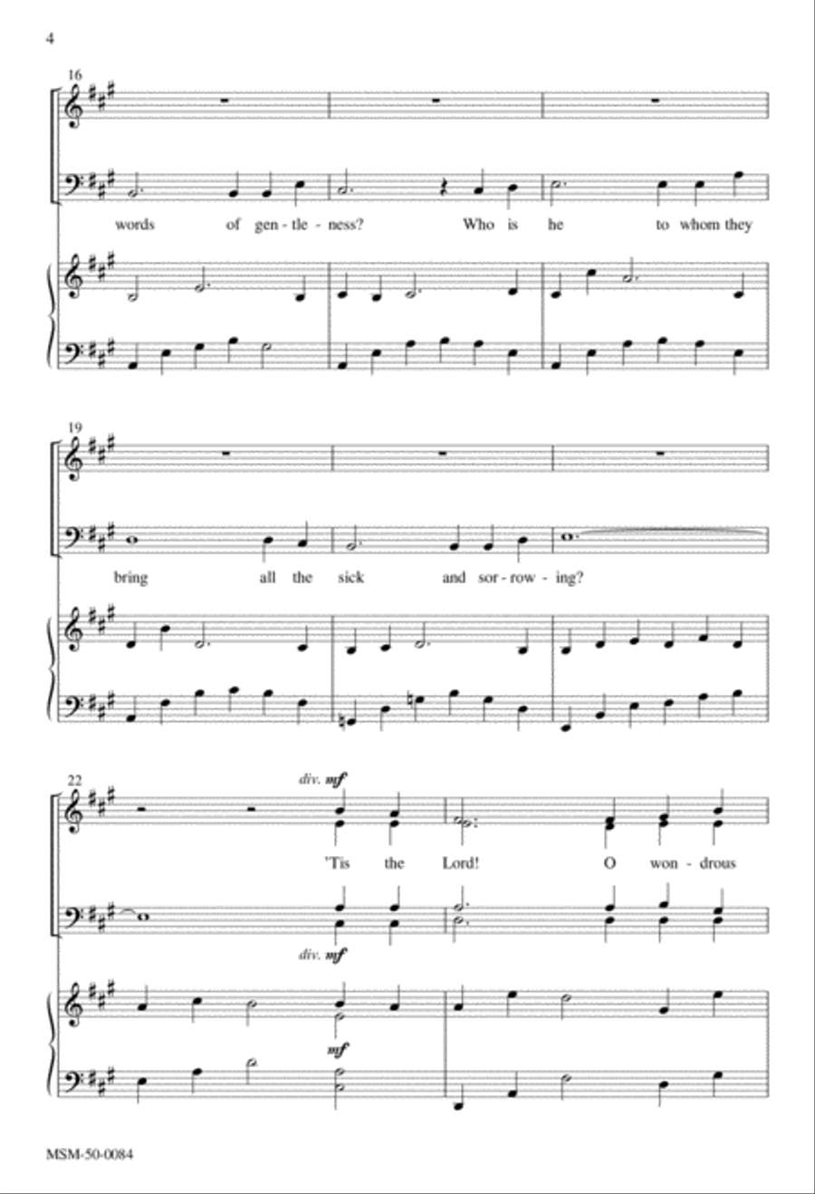 Who Is He in Yonder Stall 4-Part scores gallery preview page 3