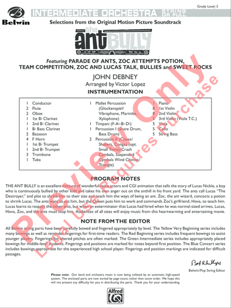 The Ant Bully Full Orchestra scores gallery preview page 2