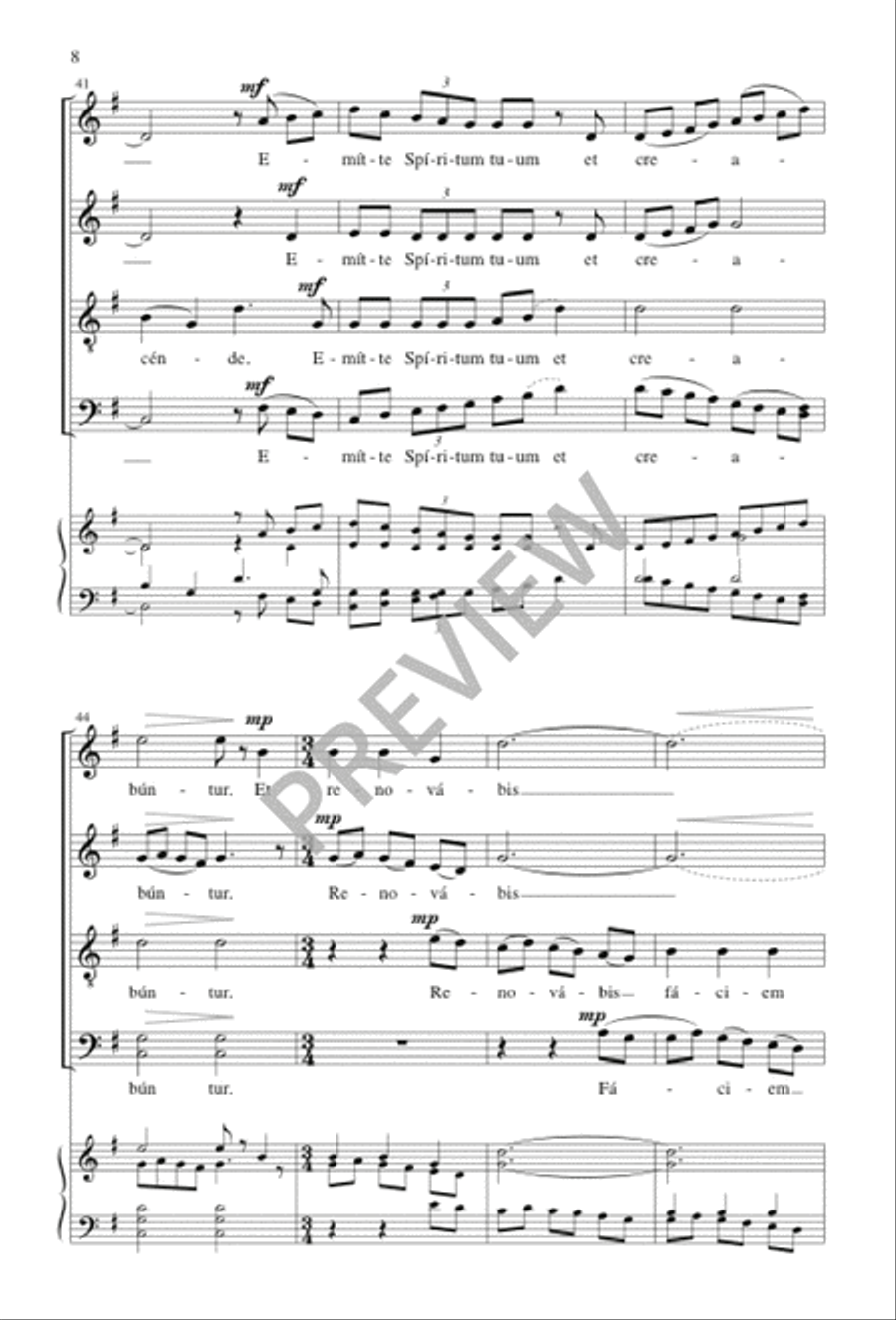 Veni, Creator Spiritus Veni, Creator Spiritus 4-Part scores gallery preview page 8