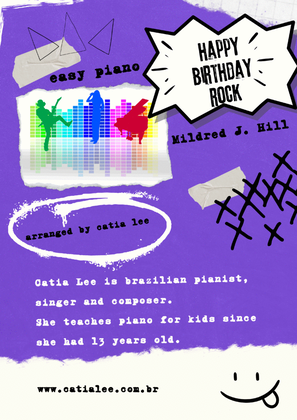 Book cover for Happy Birthday Piano Rock easy level 1