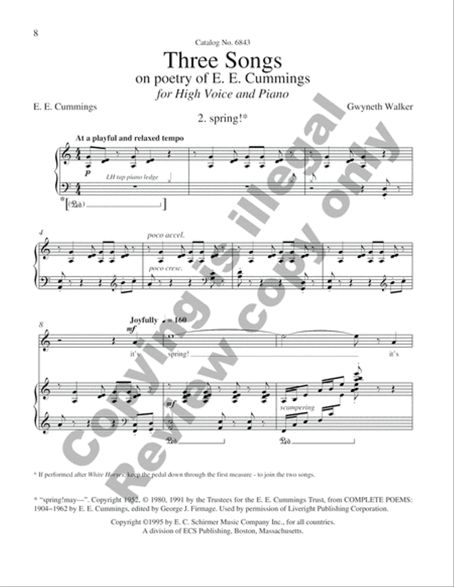 Three Songs High Voice scores gallery preview page 5
