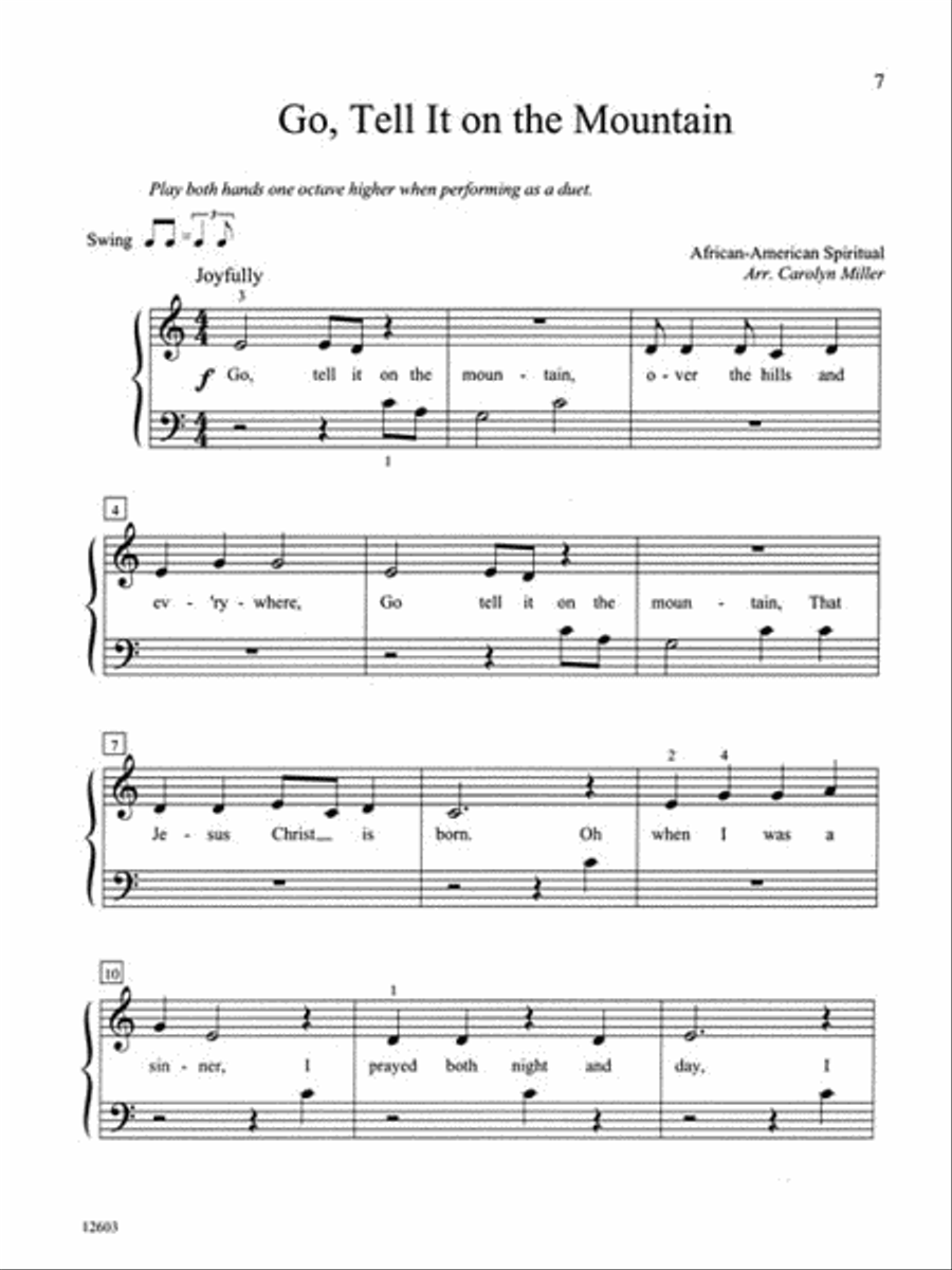 Teaching little fingers to sales play christmas carols