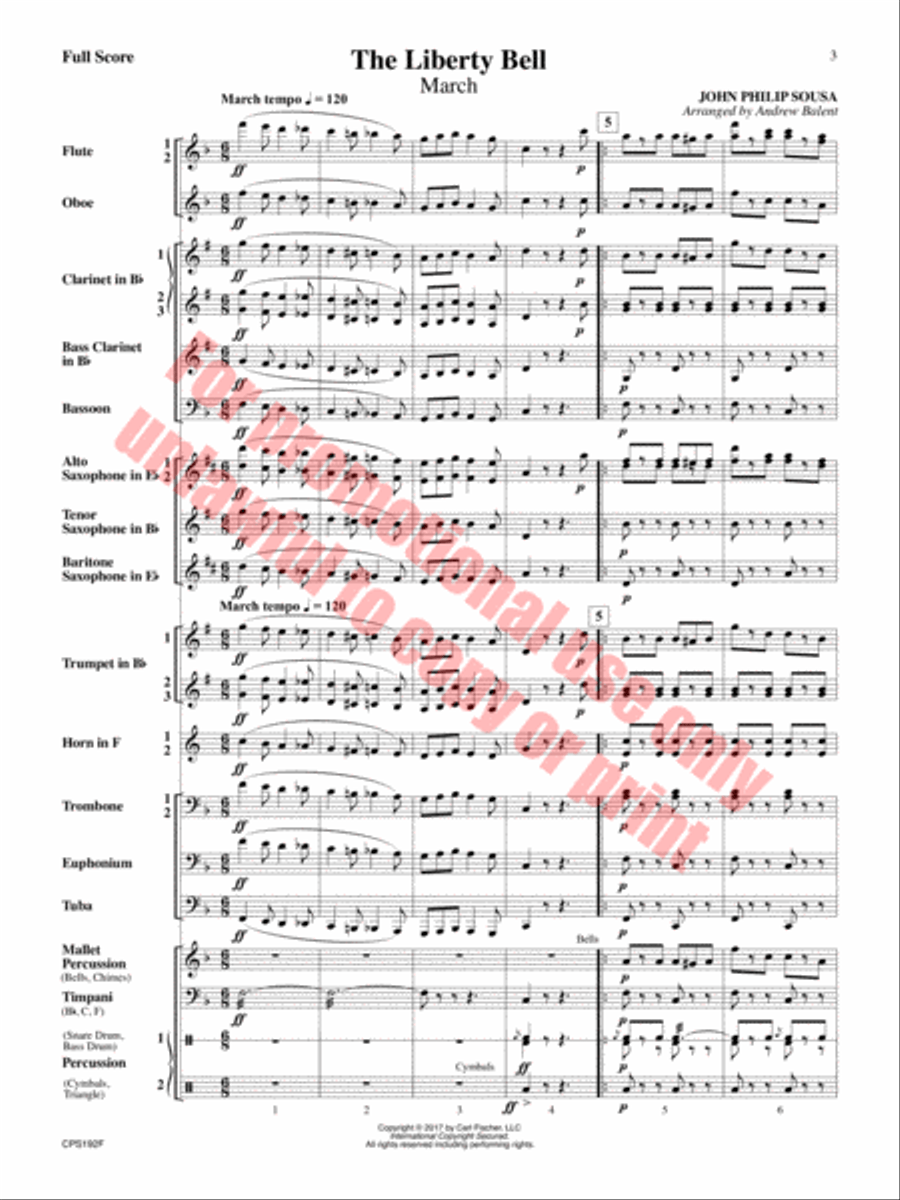 Liberty Bell Liberty Bell Concert Band scores gallery preview page 4