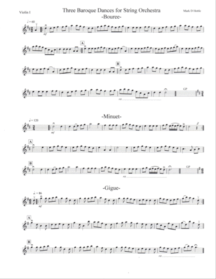 Three Baroque Dances for Intermediate String Orchestra String Orchestra scores gallery preview page 4