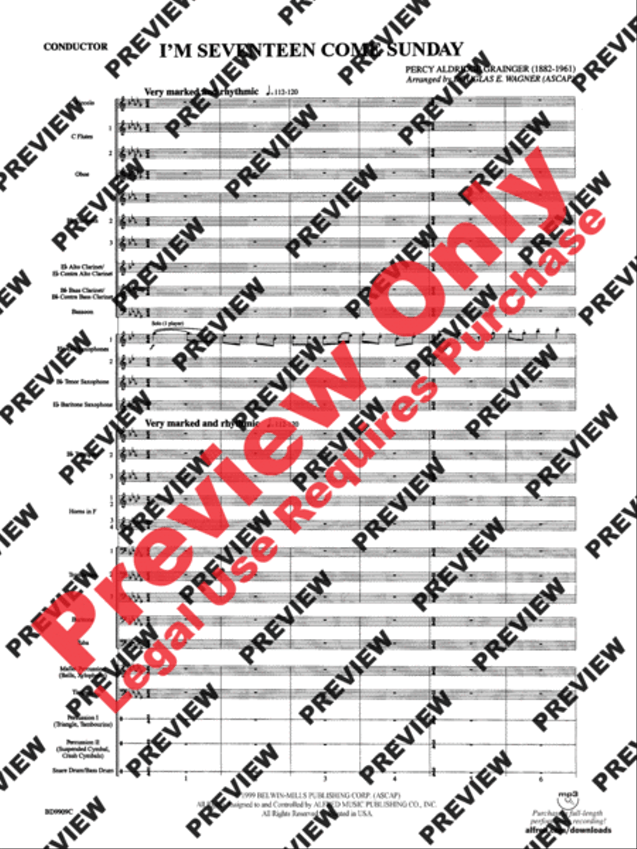 I'm Seventeen Come Sunday Concert Band scores gallery preview page 23