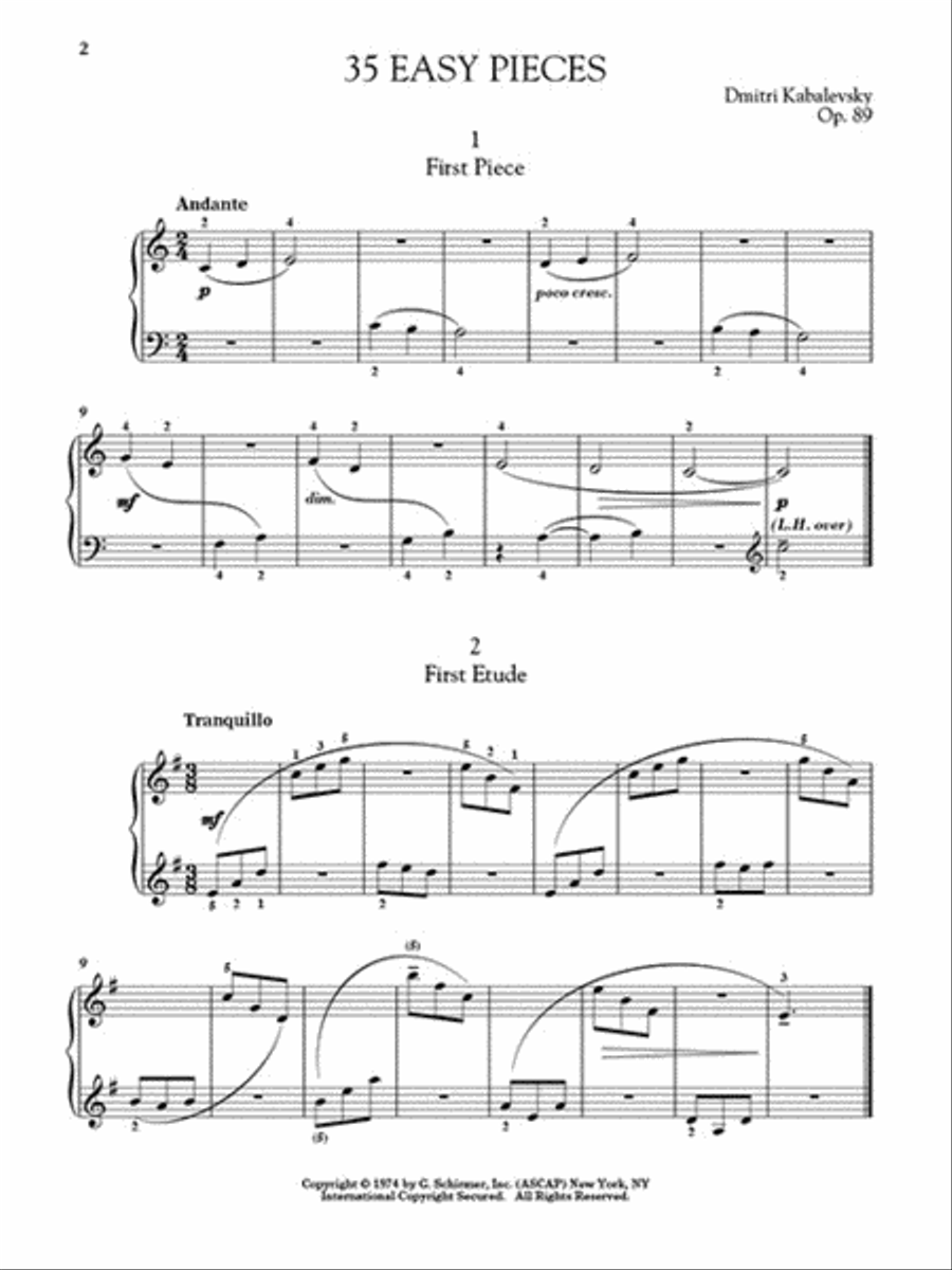 Kabalevsky – 35 Easy Pieces, Op. 89 for Piano Piano Solo scores gallery preview page 7