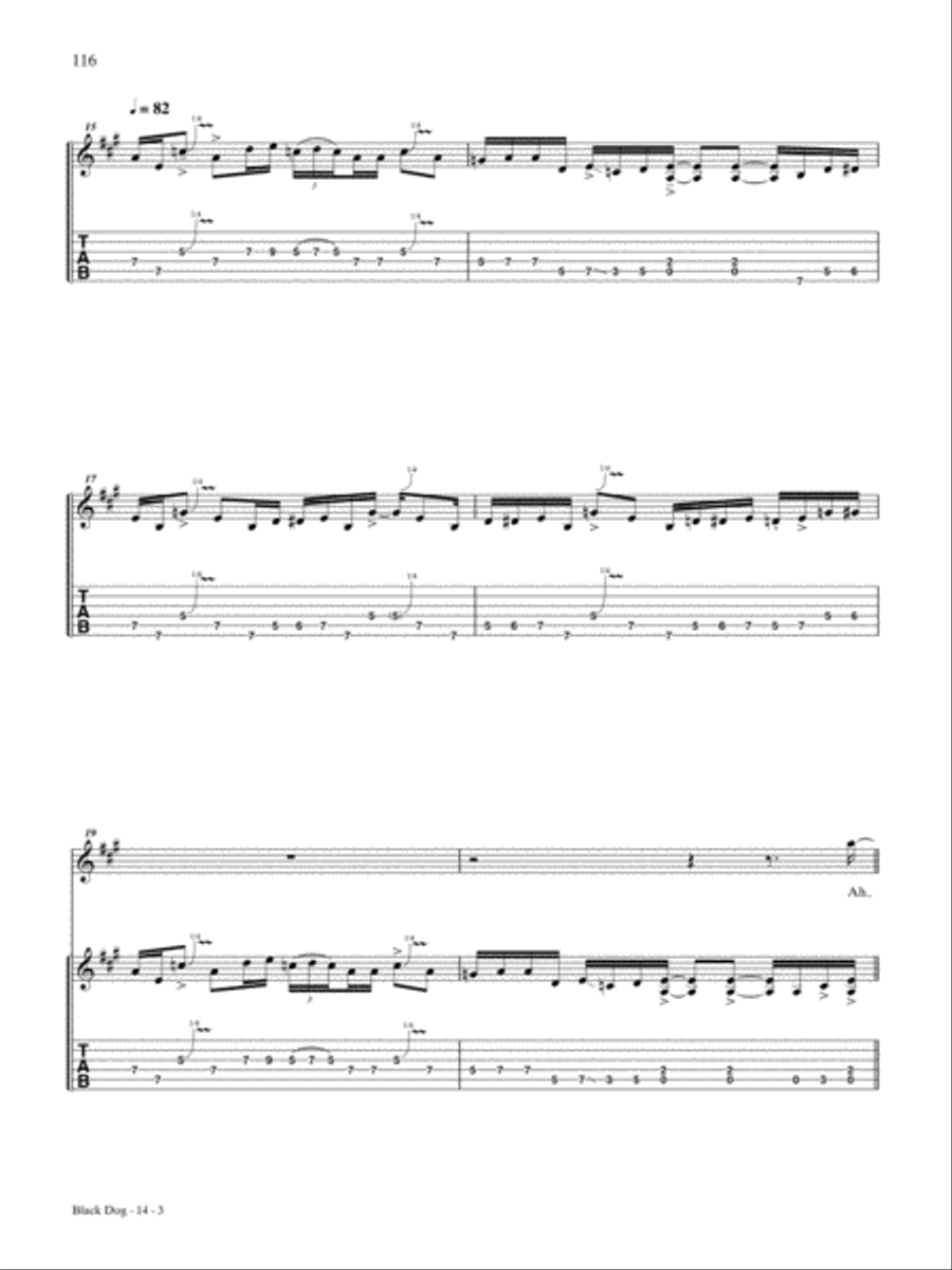 Black Dog Guitar Tablature scores gallery preview page 3