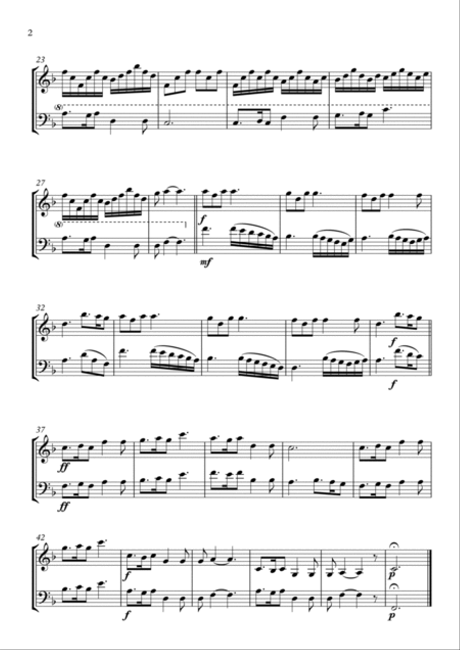 The Skye Boat Song from Outlander String Duet scores gallery preview page 2
